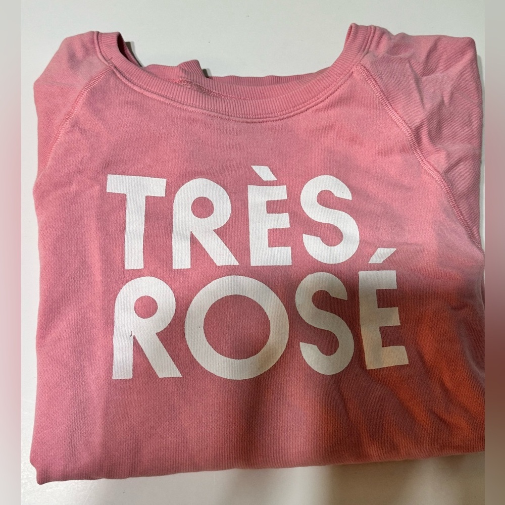 Ban.dō Tres Rosé Soft Baby Pink ShortSleeve SweatShirt Banded Bottom
